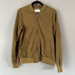 Hinge Seattle Olive Green Bomber Full‎ Zip Jacket SZ XS